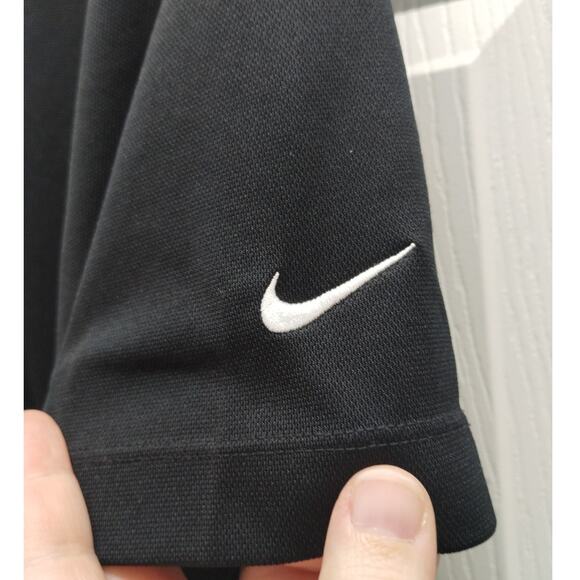 Nike Golf Mens Size Large Tour Performance Dri-Fit Black Short Sleeve Polo Shirt - Picture 3 of 5